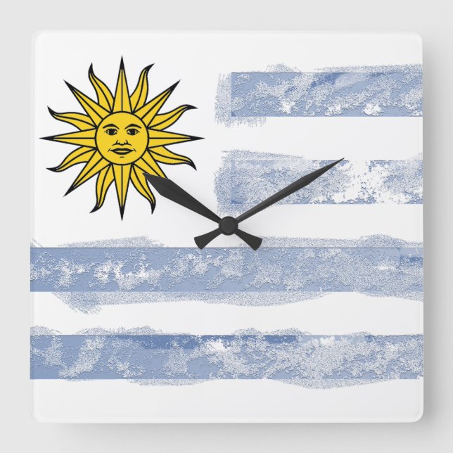 Uruguay Fyrkantig Klocka (Framsida)