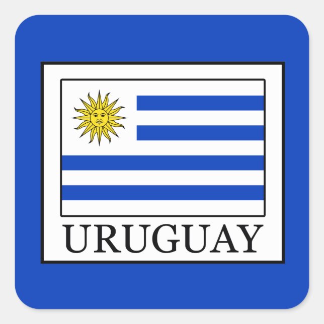 Uruguay Fyrkantigt Klistermärke (Framsida)