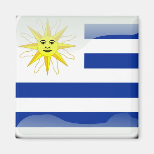 Uruguay glossy flagga magnet