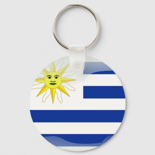 Uruguay glossy flagga nyckelring