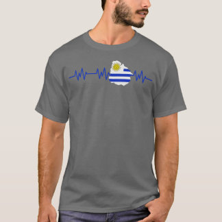 Uruguay Heartslag Flagga Pulse T Shirt