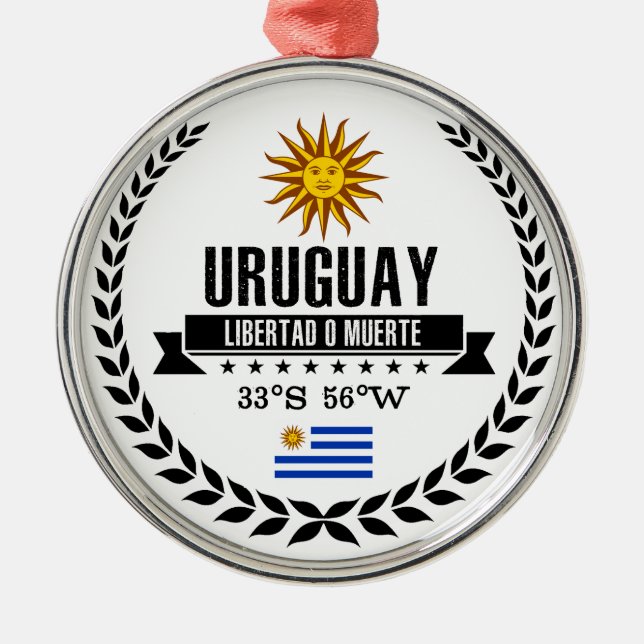 Uruguay Julgransprydnad Metall (Framsidan)