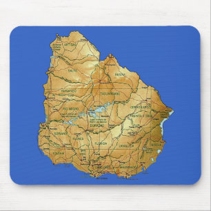 Uruguay karta Mousepad Musmatta