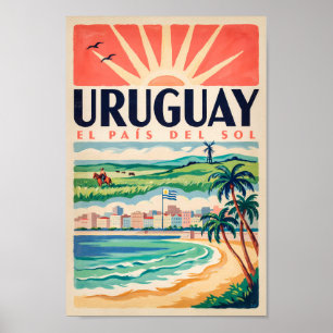 Uruguay Kultur Illustration Resa Konst Vintage Poster