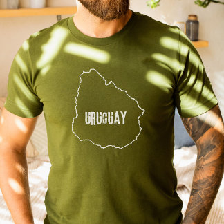 Uruguay Land Gräns-gränsen vid gränsen mellan Urug T Shirt