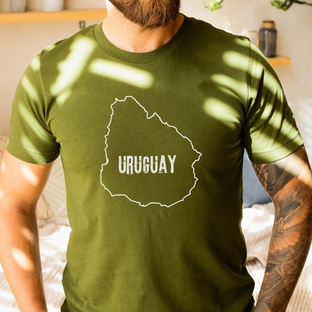 Uruguay Land Gräns-gränsen vid gränsen mellan Urug T Shirt (Skapare uppladdad)