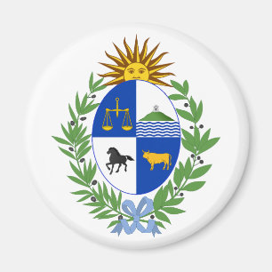 Uruguay lands coat vapen symbol emblem flagga magnet