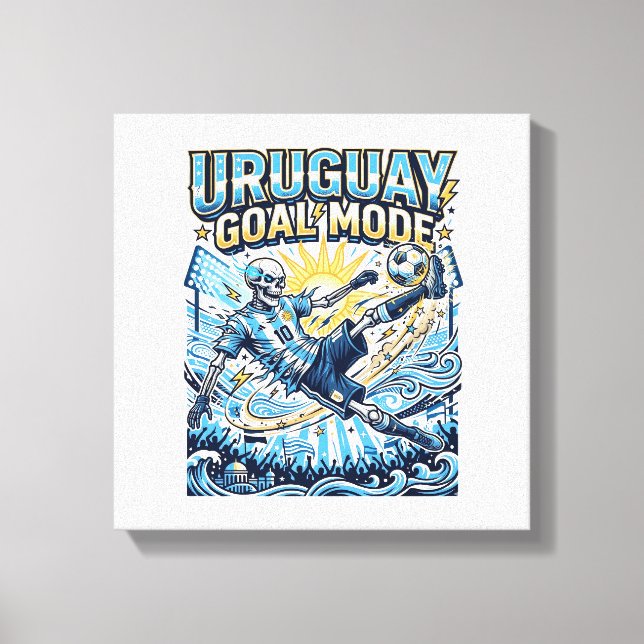 Uruguay Mål Läge Skelett Anfallare Nationer Dynami Canvastryck (Framsida)