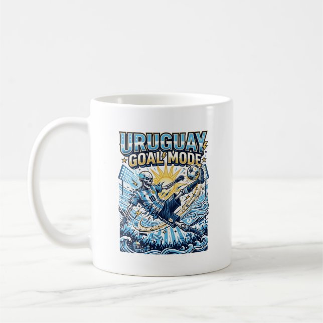 Uruguay Mål Läge Skelett Anfallare Nationer Dynami Kaffemugg (Vänster)
