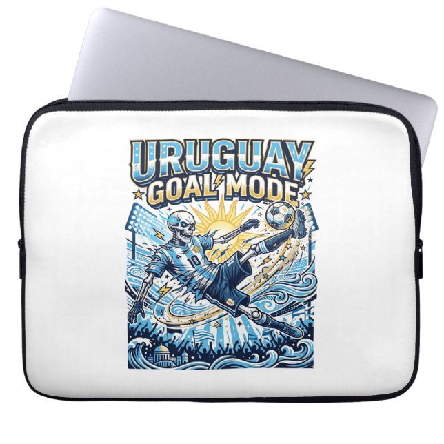 Uruguay Mål Läge Skelett Anfallare Nationer Dynami Laptop Fodral (Framsidan)