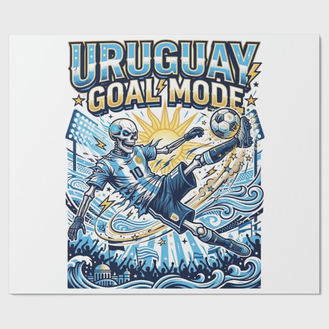 Uruguay Mål Läge Skelett Anfallare Nationer Dynami Presentpapper (Platt)