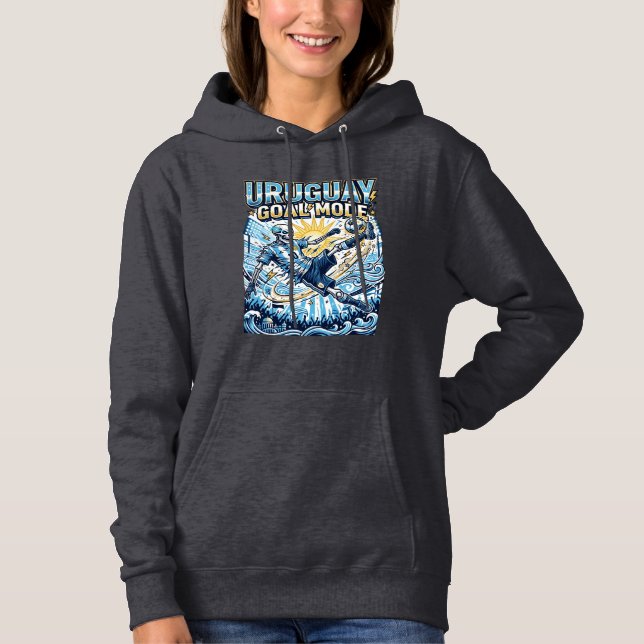 Uruguay Mål Läge Skelett Anfallare Nationer Dynami T Shirt (Framsida)