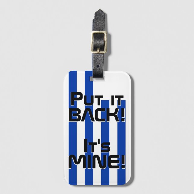 Uruguay National Flagga Funny Patriotic Bagagebricka (Framsida vertikal)