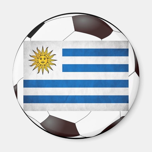 Uruguay National Flagga Magnet (Framsidan)