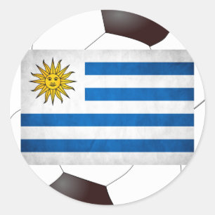 Uruguay National Flagga Runt Klistermärke