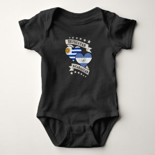 Uruguay Nicaraguan Heart Flaggor Uruguay Nicaragua T Shirt