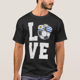 Uruguay Oceanen Kärlek Uruguay Uruguay Fläkt Flagg T Shirt