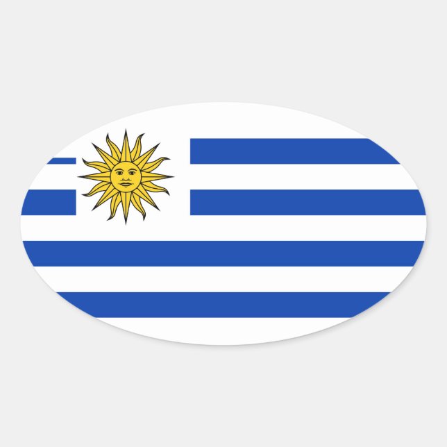 uruguay ovalt klistermärke (Framsida)