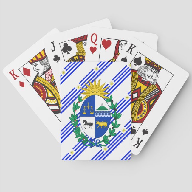 Uruguay rand flagga casinokort (Baksidan)