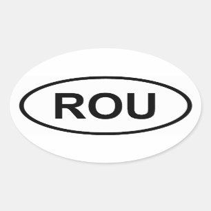 Uruguay ’ROU’ Ovalt Klistermärke