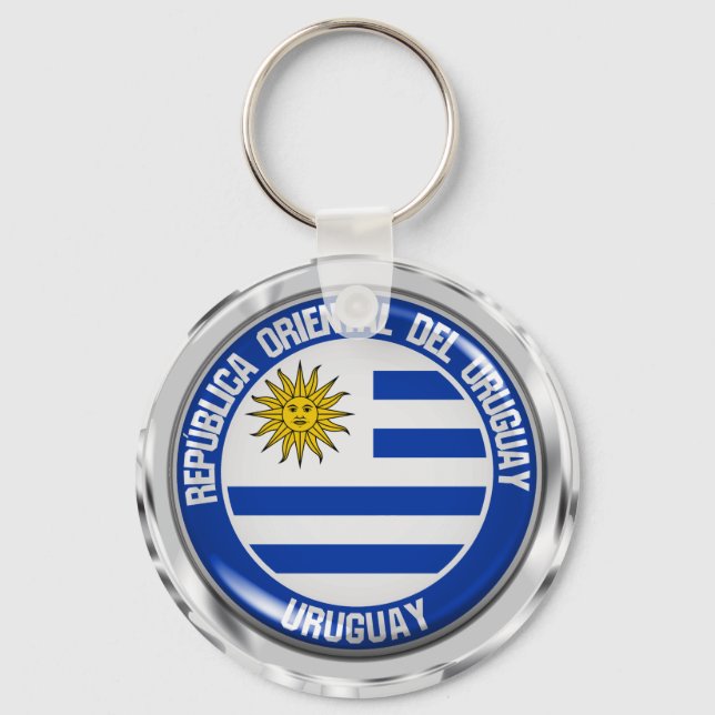 Uruguay Round Emblem Nyckelring (Framsida)