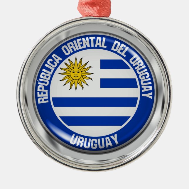 Uruguay rundaEmblem Julgransprydnad Metall (Framsidan)