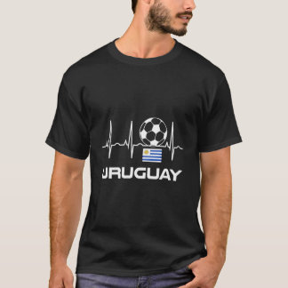 Uruguay Soccer Hoodie - Uruguay Futbol Heartslag H T Shirt