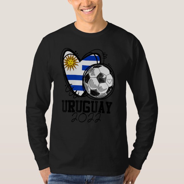 Uruguay Soccer Uruguayan Flag Love Country Pride H T Shirt (Framsida)