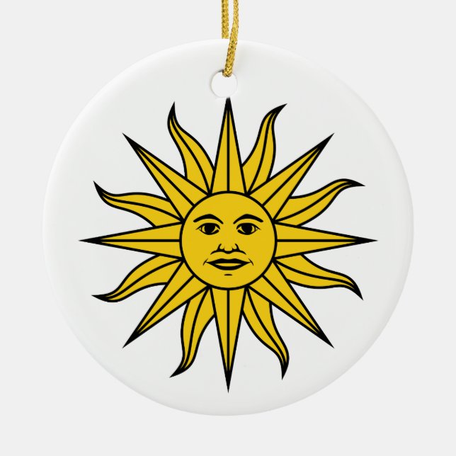 Uruguay Sol de Mayo Julgransprydnad Keramik (Framsidan)