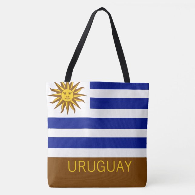Uruguay Stripe Land Travel Keepsaké Tygkasse (Framsida)