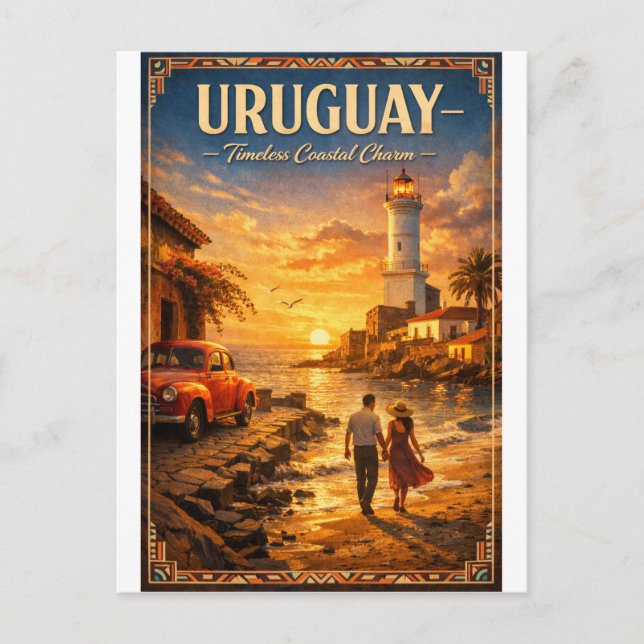 URUGUAY – Tidlös kustcharm Vykort (Framsida)