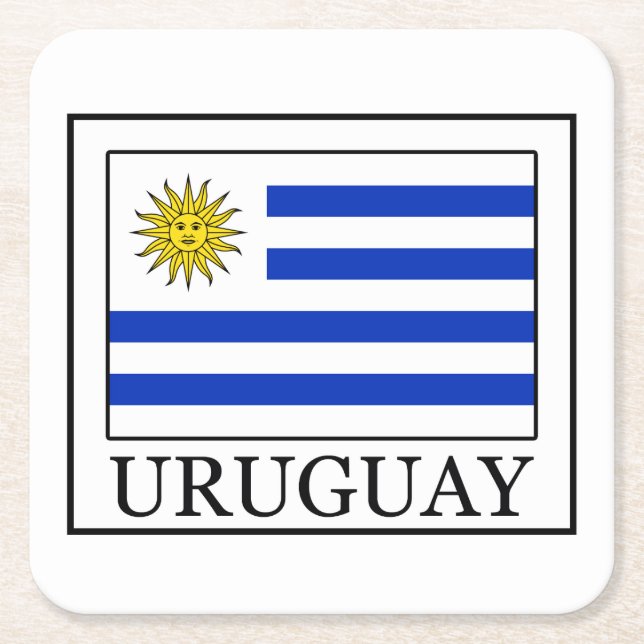 Uruguay Underlägg Papper Kvadrat (Framsidan)