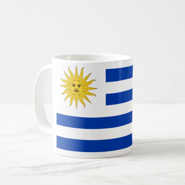 Uruguay (Uruguay)-Flagga Kaffemugg (Framsida vänster)
