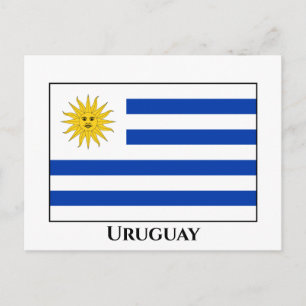 Uruguay (Uruguay)-Flagga Vykort