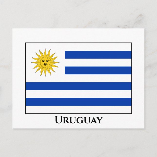 Uruguay (Uruguay)-Flagga Vykort (Framsida)