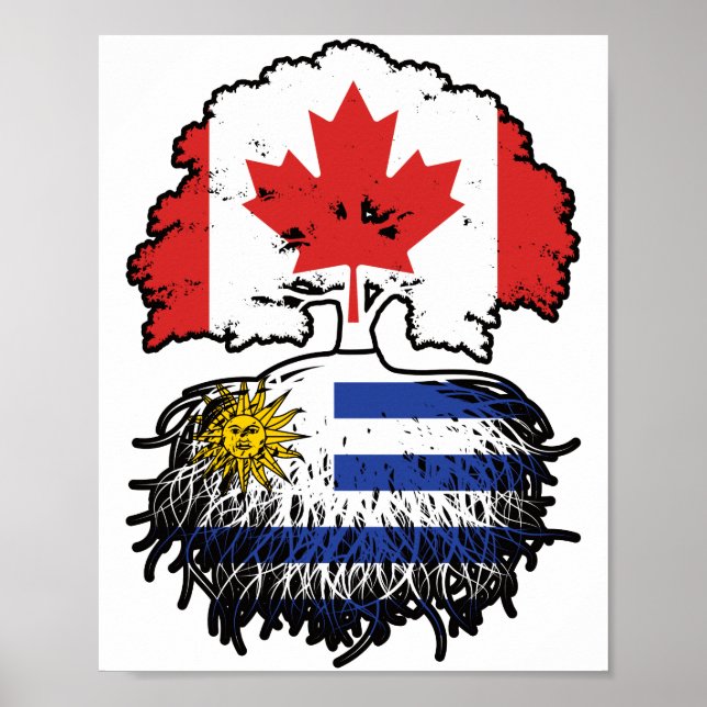 Uruguay Uruguay Uruguay Canadian Canada Träd Roots Poster (Framsidan)
