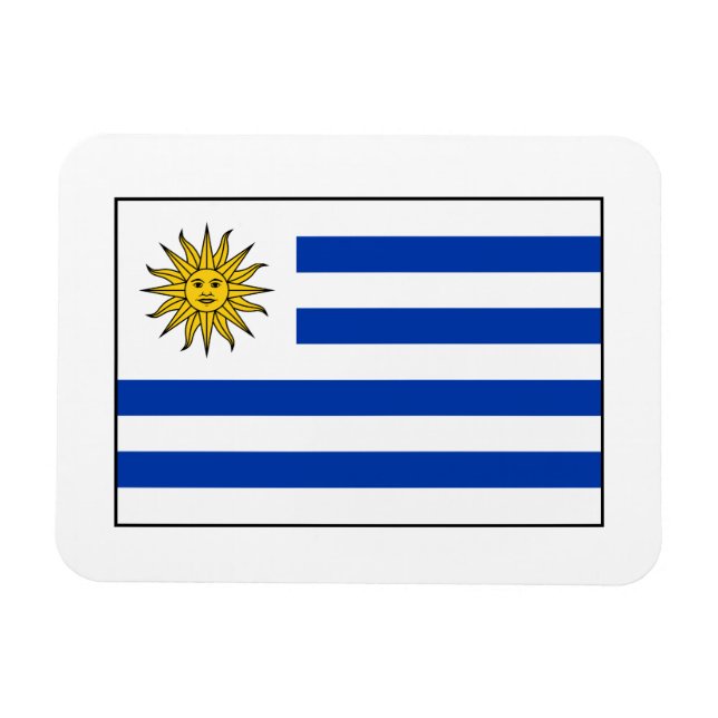 Uruguay-Uruguay-Uruguay-Flagga Magnet (Horisontell)
