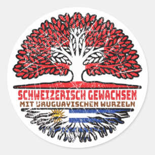 Uruguay Uruguayisch Schweizer Schweiz Baum Wurzel Runt Klistermärke