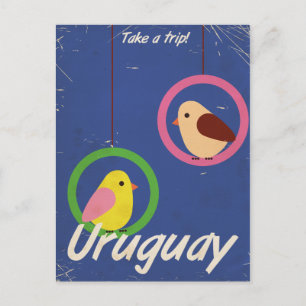 Uruguay vintage resor poster vykort