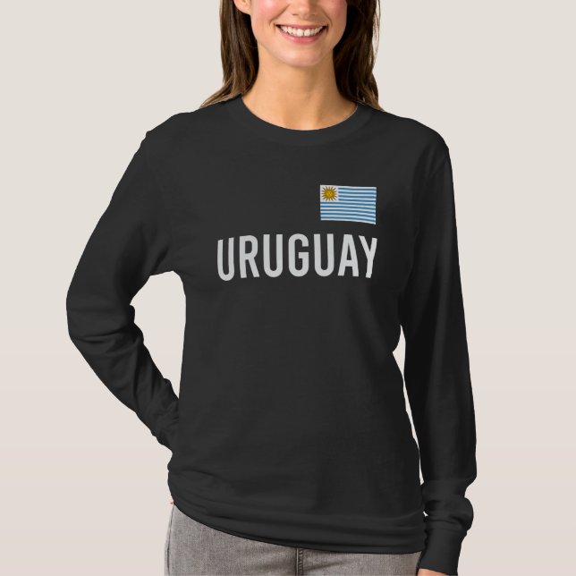 Uruguay Women Men Kids Uruguay Flag Souvenir T Shirt (Framsida)