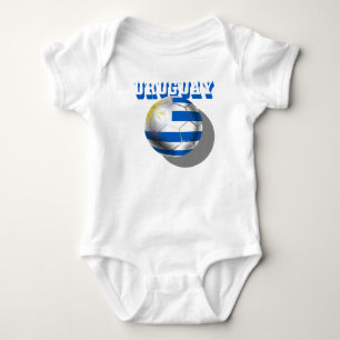 Uruguayansk flagga av kärlek för fotboll för t shirt