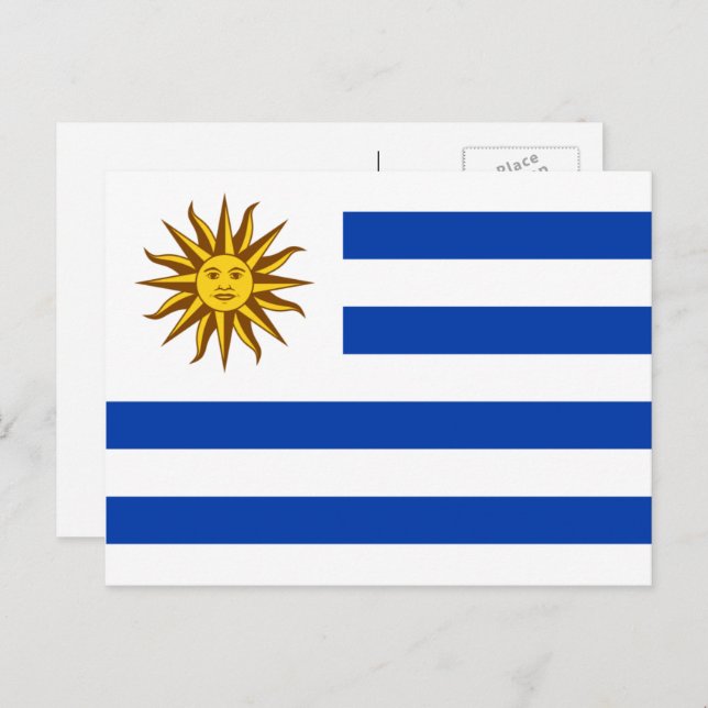 Uruguayansk flagga, Flagga av Uruguay Vykort (Fram/baksida)