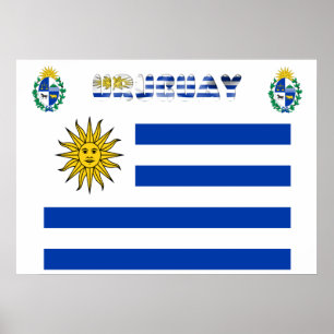 Uruguayansk flagga poster