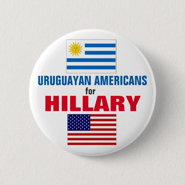 Uruguayanska amerikaner för Hillary 2016 Knapp (Framsida)