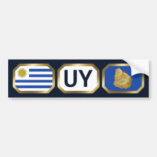 Uruguaykod för Flagga-kod för stötfångare Bildekal
