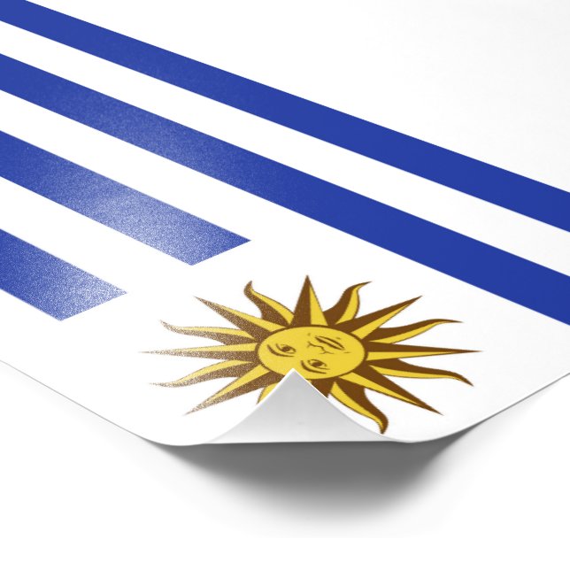 Uruguays flagga fototryck (Hörn)