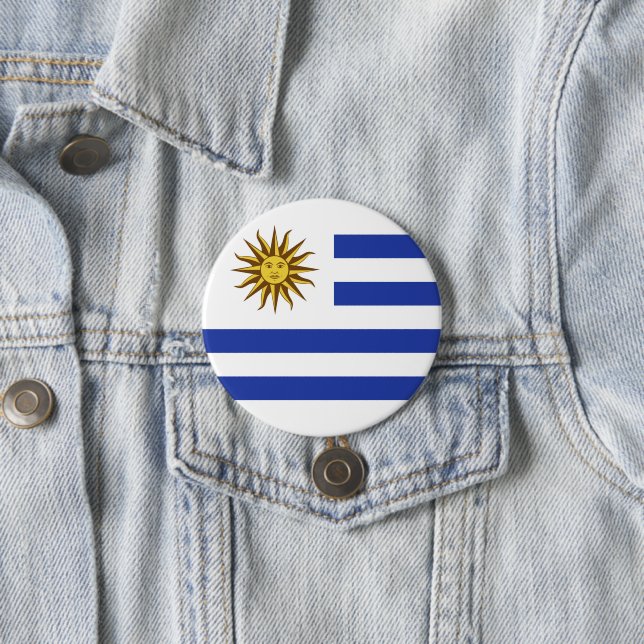 Uruguays flagga knapp (In Situ)