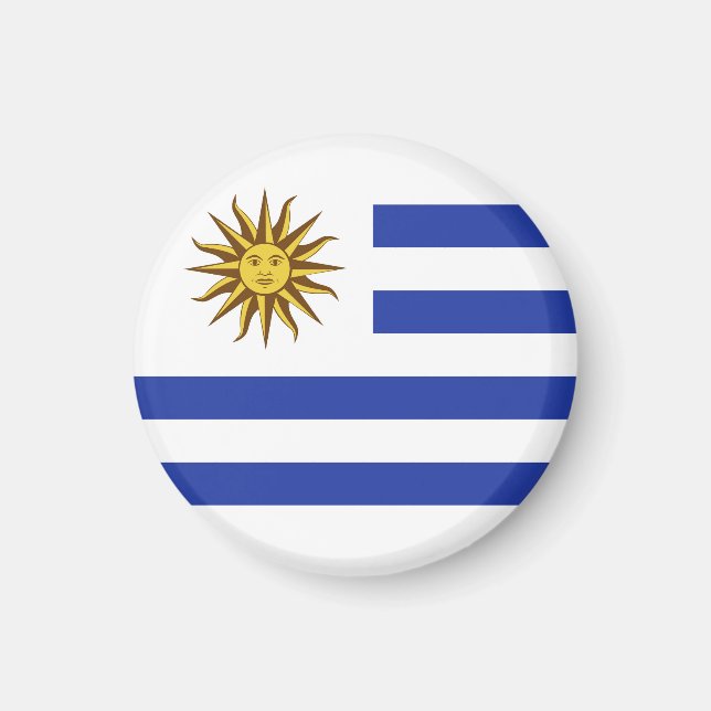 Uruguays flagga magnet (Framsidan)