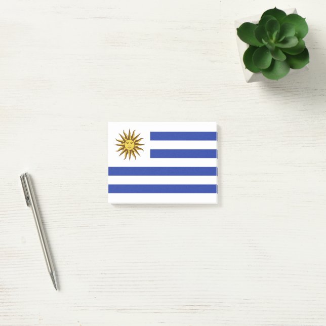 Uruguays flagga post-it block (Kontor)