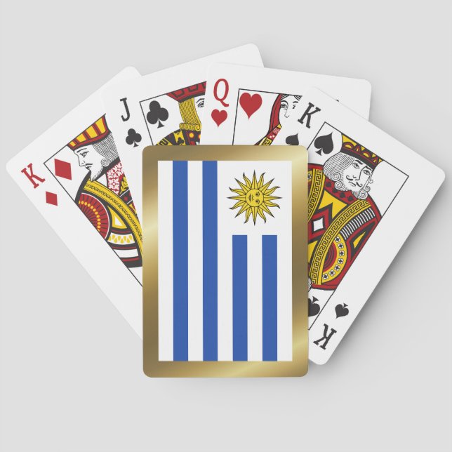 Uruguays flagga spelkort (Baksidan)